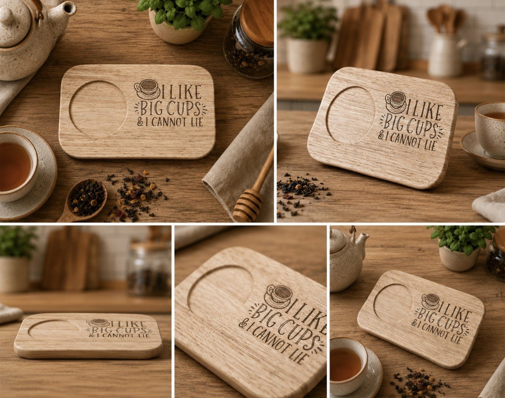 Funny Wooden Mug Board – “I Like Big Cups & I Cannot Lie”