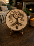 Family Tree Rustic Wood Slice