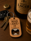 Mad Awe It Wooden Bottle Opener Keyring